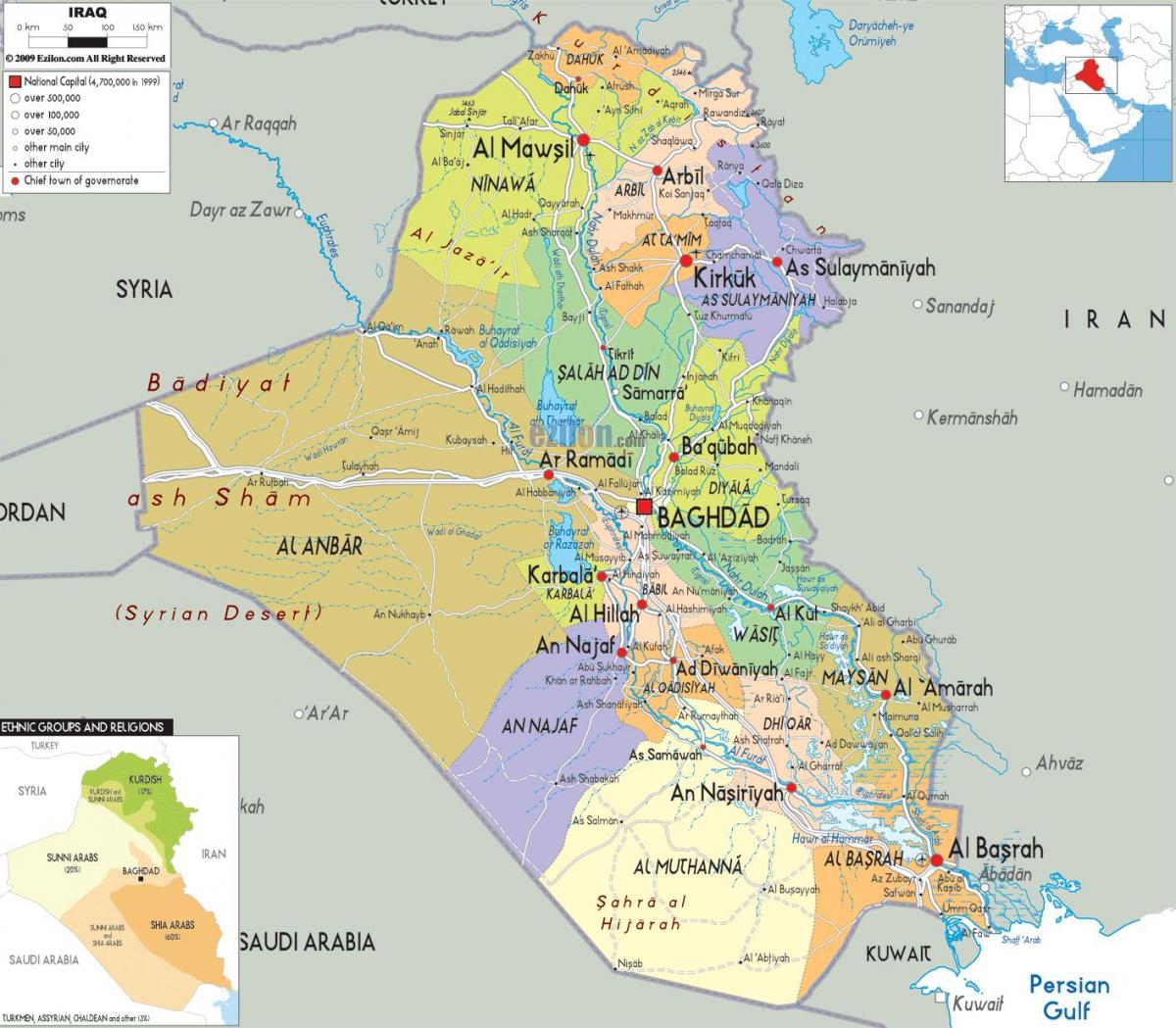 Gradova Iraka karti