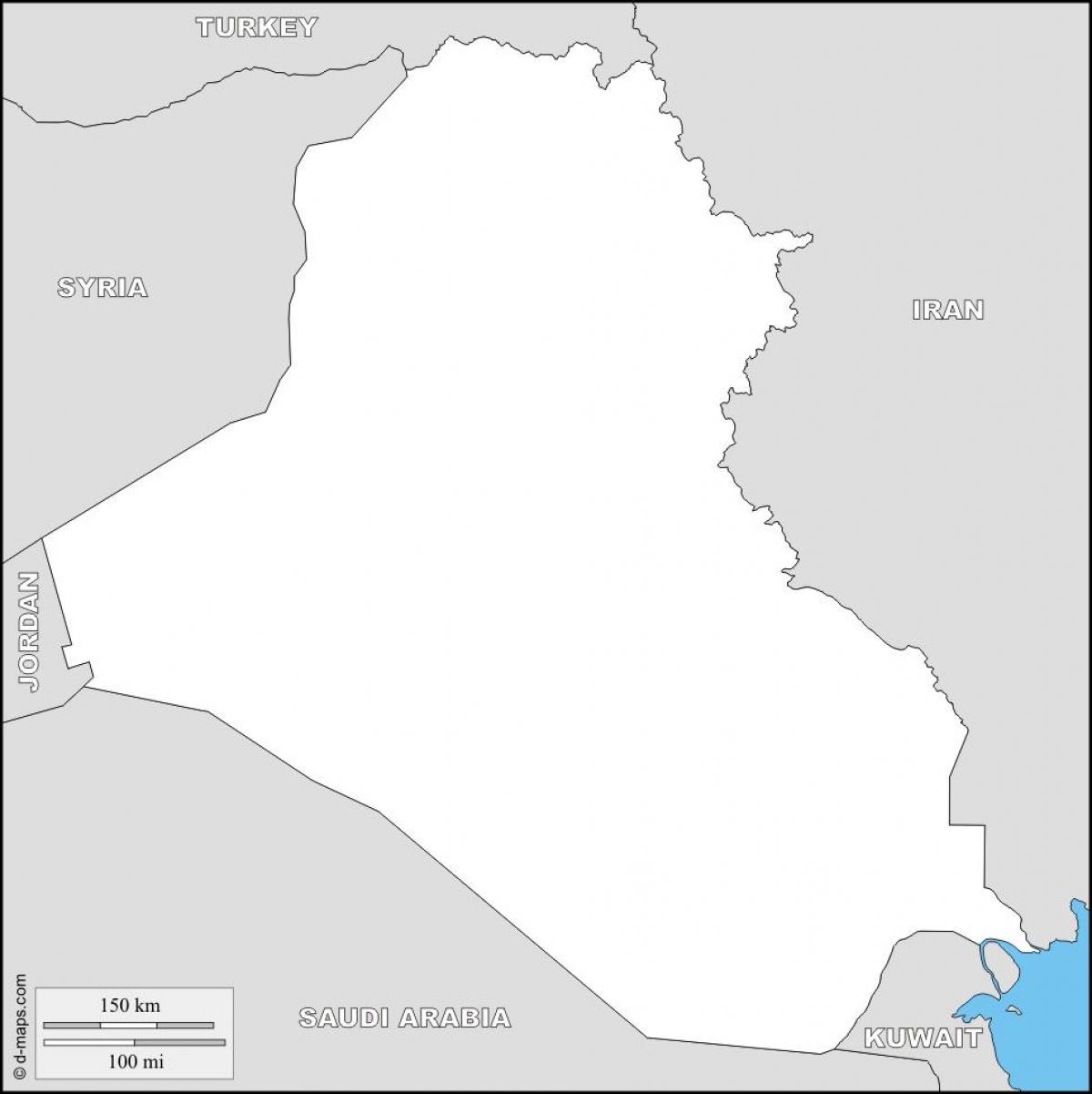 Karta Iraka prazan